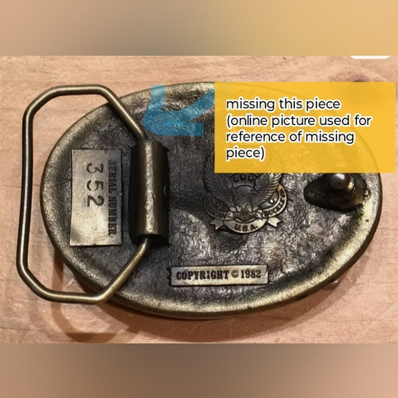 GREAT AMERICAN BELT BUCKLE " END OF THE TRAIL " ENAMEL NATIVE AMERICAN INDIAN - Picture 3 of 3